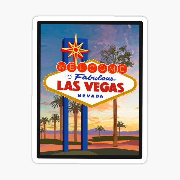 fagraphix Welcome to Fabulous Las Vegas Sign Sticker Self Adhesive Vinyl  Decal Nevada nv Sign