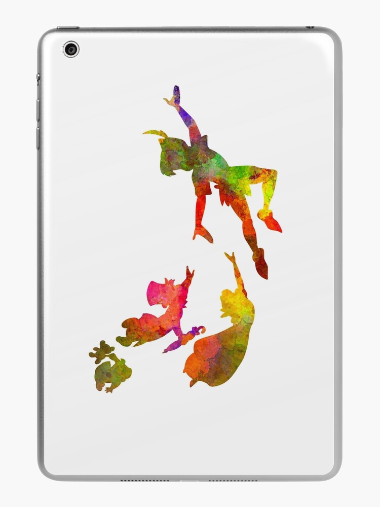 watercolor Peter Pan silhouettes and shadows | iPad Case & Skin