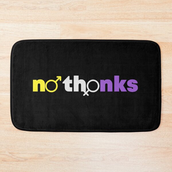 Item preview, No Thanks. LGBTQ Nonbinary Pride designed and sold by Subtle Pride Shop.