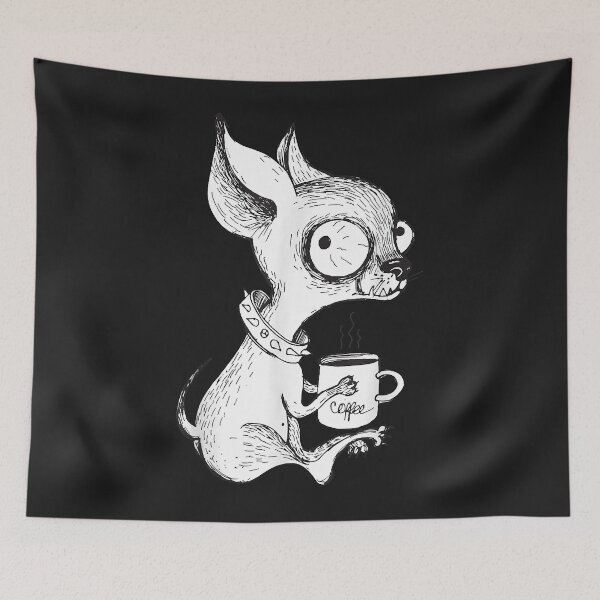 Item preview, Cute Unique Chihuahua & Coffee Art Dog Lover Gift designed and sold by dorisjoycek.