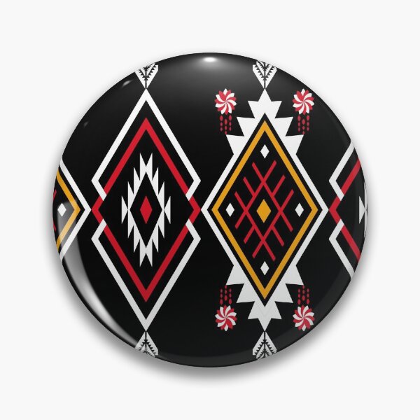 Item preview, Abstract orange and red geometric native pattern seamless designed and sold by Zeedoherty.
