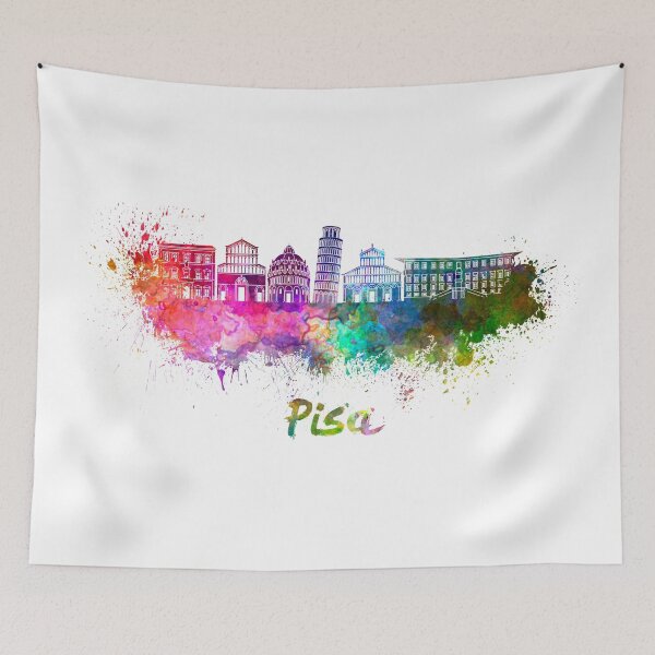 Item preview, Pisa skyline in watercolor designed and sold by paulrommer.