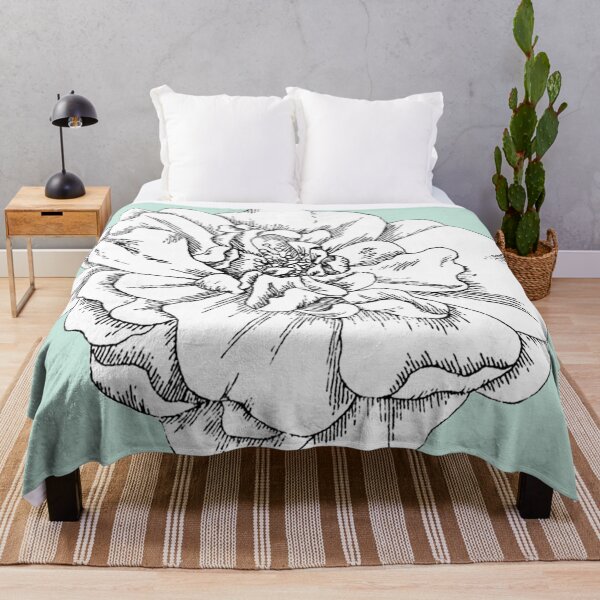 Item preview, Black and White Rose on Vintage Mint Green designed and sold by Violet Grant.