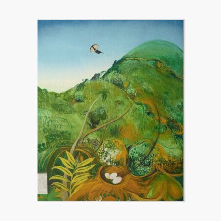 Brett Whitely - The Green Mountain (Fiji) 1969. Oil on board. High quality print of the amazing painting by the great Australian artist. Art Board Print