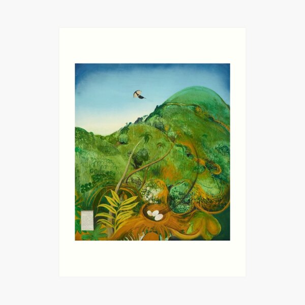 Brett Whitely - The Green Mountain (Fiji) 1969. Oil on board. High quality print of the amazing painting by the great Australian artist. Art Print