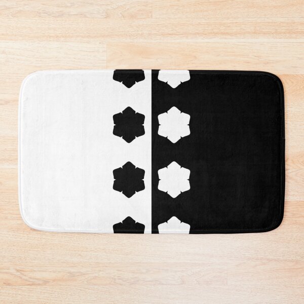Item preview, Black and White Symmetrical Asymmetry with Flowers designed and sold by Shapes-Mania.