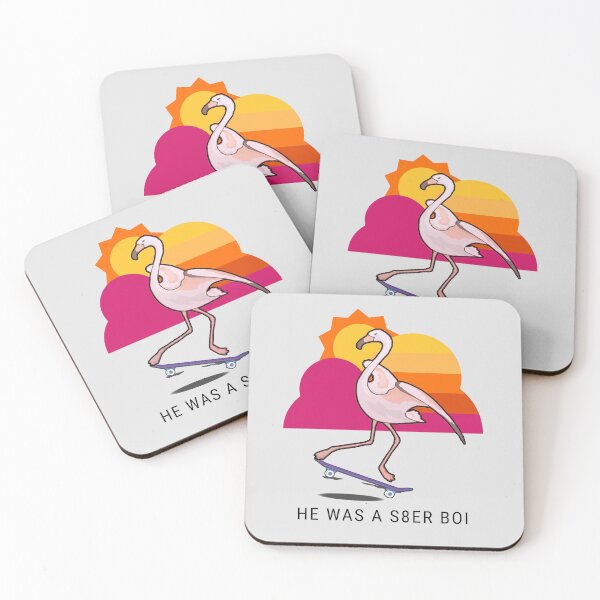 Item preview, SK8ER BOI Flamingo on skateboard designed and sold by nvrland-novelty.