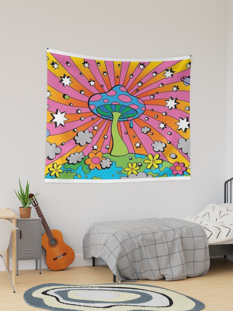 Hippie Colorful Graphic Tapestry