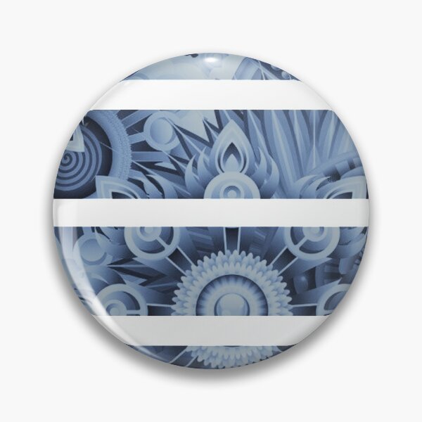 Artikelvorschau, Ecksofa aus Denim | Mandala-Design in Blau, Schwarz und Weiß | Zen-Kunst entworfen und verkauft von JillyJ05.