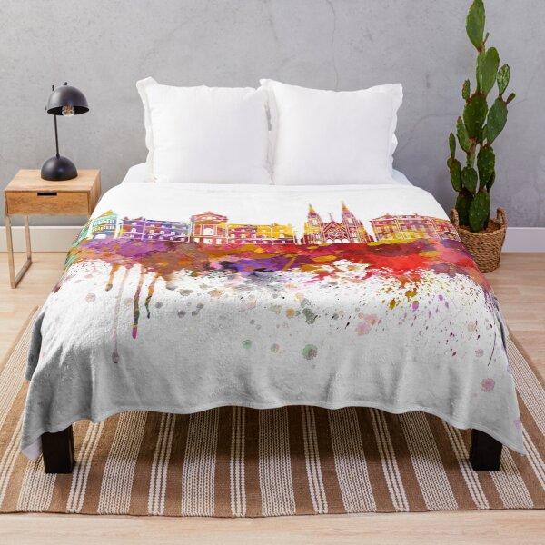 Item preview, Strasbourg skyline in watercolor background designed and sold by paulrommer.