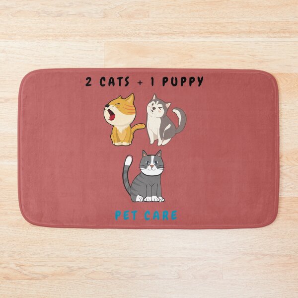 Item preview, 2 Cats + 1 Puppy designed and sold by myteebaq.
