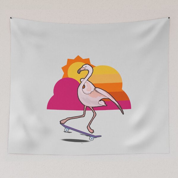 Artikelvorschau, Fly Boi Skateboarding Flamingo entworfen und verkauft von nvrland-novelty.