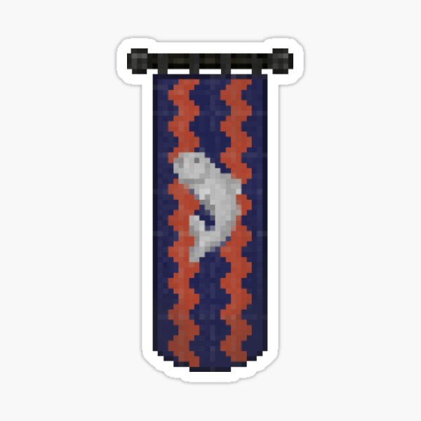 WesterosCraft Jumping Trout Pixel Art Sigil Banner Sticker