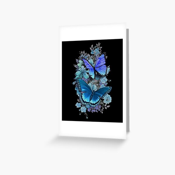 Item preview, BUTTERFLY BLUE FLOWERS designed and sold by Danepshop.