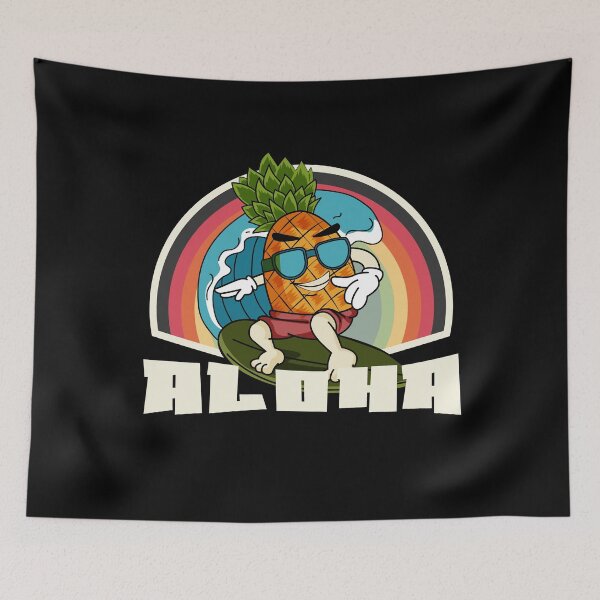 Item preview, Vintage Pineapple Surfing Aloha Beach Graphic designed and sold by wdyoungblood.