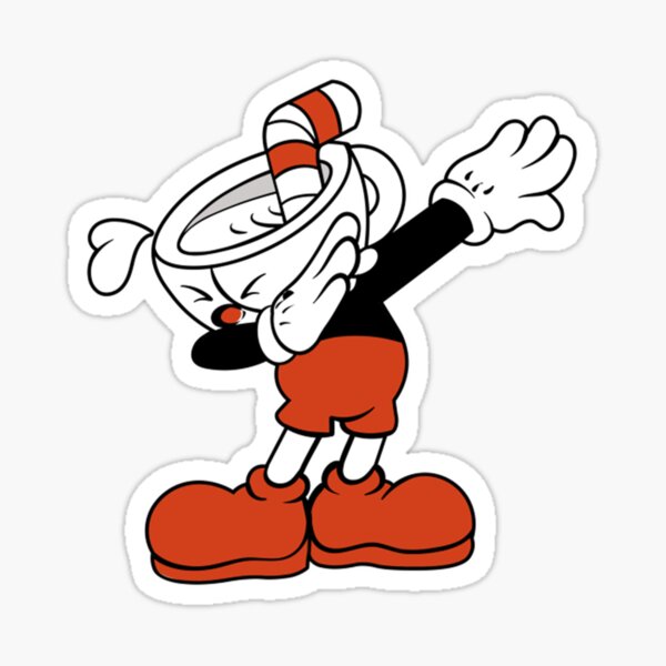 Crossed Arms Cuphead Sticker - Crossed Arms Cuphead Mugman