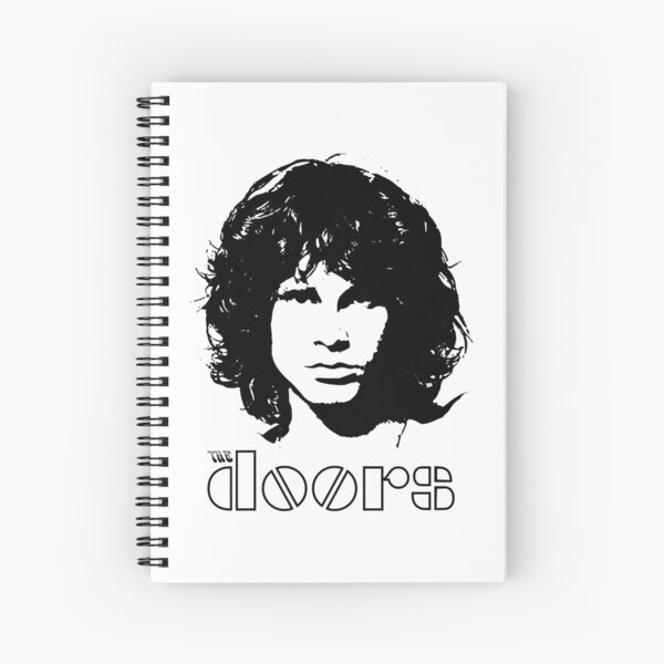 Jim Morrison The Doors Silhouette 2 Black White Spiral Notebook