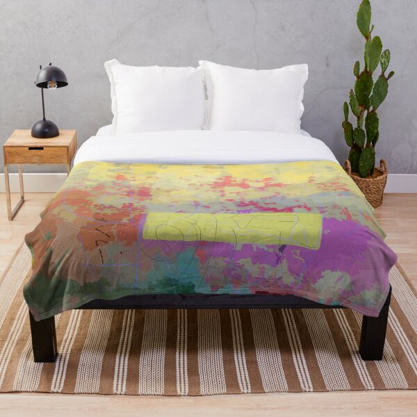 Item preview, Brightly colored wall in oranges and yellows - art - print - pillow - housewares - home goods - bedding designed and sold by Boho Contessa.