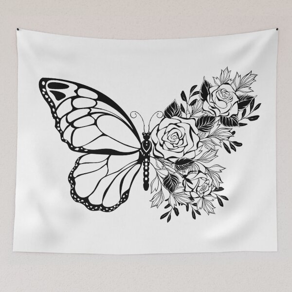 Item preview, Flower Butterfly with Rose designed and sold by Blackmoon9.