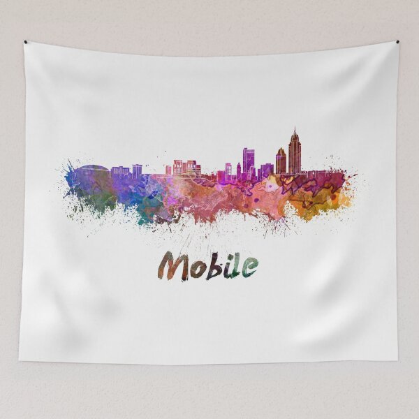 Item preview, Mobile skyline in watercolor designed and sold by paulrommer.