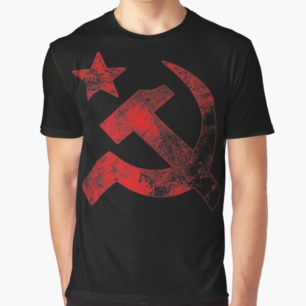 Vista previa del artículo con la obra «logo comunista - Grudge texturizado logo comunista - partido comunista», diseñado y vendido por Rajpramanik.