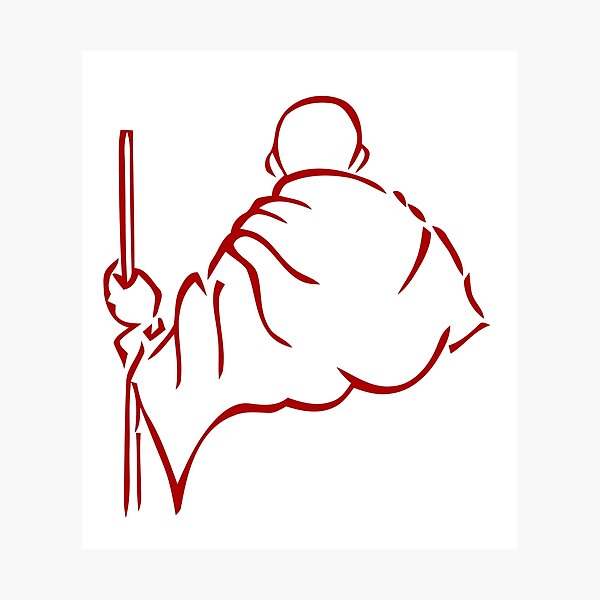 Simple Line Drawing Of Mahatma Gandhi 18860531 Vector Art At Vecteezy ...