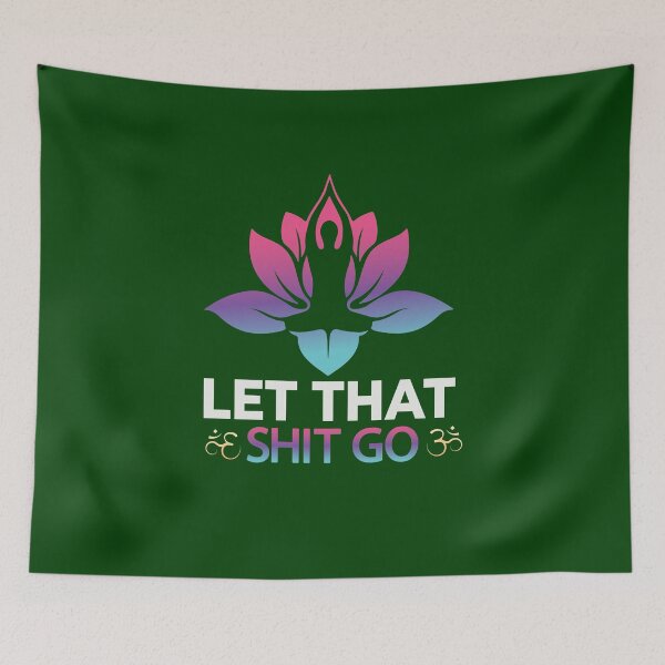 Item preview, YOGA - Let That SHIT GO    Gift for Yoga enthusiasts, healthy, mindful vegan, namaste designed and sold by guitarkel.
