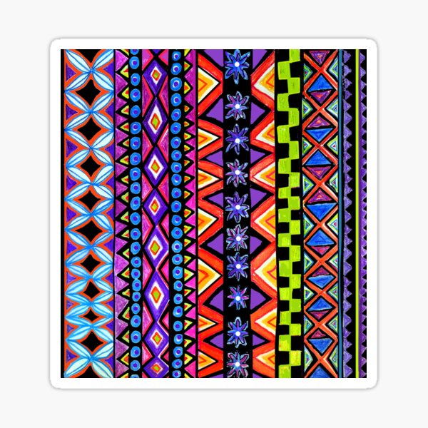 Mayan Tribal Tapa Sticker
