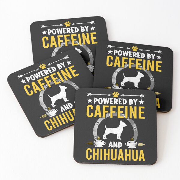 Item preview, Powered By Caffeine and Chihuahua Dog Lovers designed and sold by dorisjoycek.