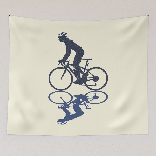 Item preview, Shadow of the Bicycle Rider | Dark Blue | Cycling designed and sold by DrawingBoard.