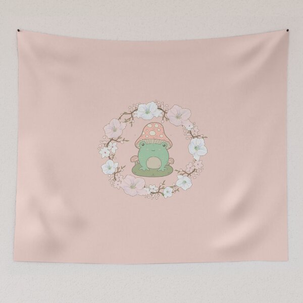 Item preview, Cottagecore Frog & Floral Wreath designed and sold by GrimButterfly.