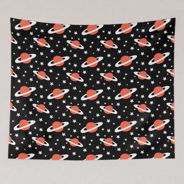 Item preview,  cute space - saturn - stars - pattern designed and sold by SunsetCloud.