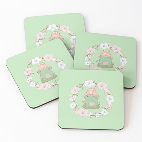 Item preview, Cottagecore Frog & Floral Wreath designed and sold by GrimButterfly.