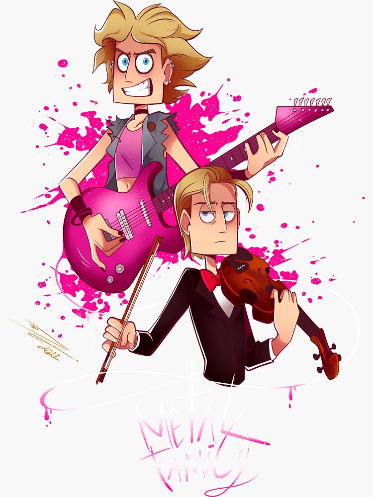 "Métal family" Sticker for Sale by Luckychan34 Redbubble