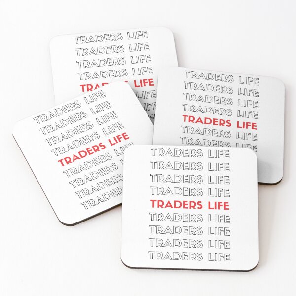 Item preview, Traders Life Typography (black red) designed and sold by TraderShirts.