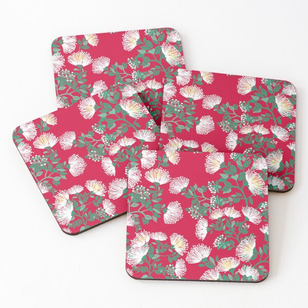 Item preview, Hawaii 'Ohi'a Lehua Puakea on Red designed and sold by Linda Maliuana.