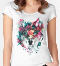 Wolf II Tailliertes Rundhals-Shirt