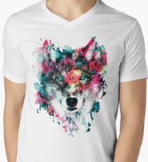 Wolf II T-Shirt mit V-Ausschnitt für Männer