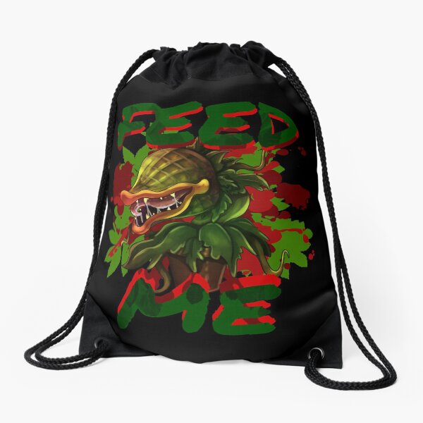 feed me Drawstring Bag