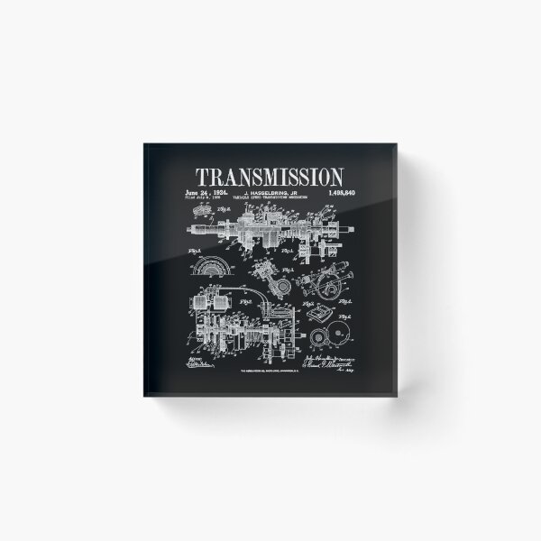 Item preview, Car Automobile Engine Transmission Vintage Patent Print designed and sold by GrandeDuc.
