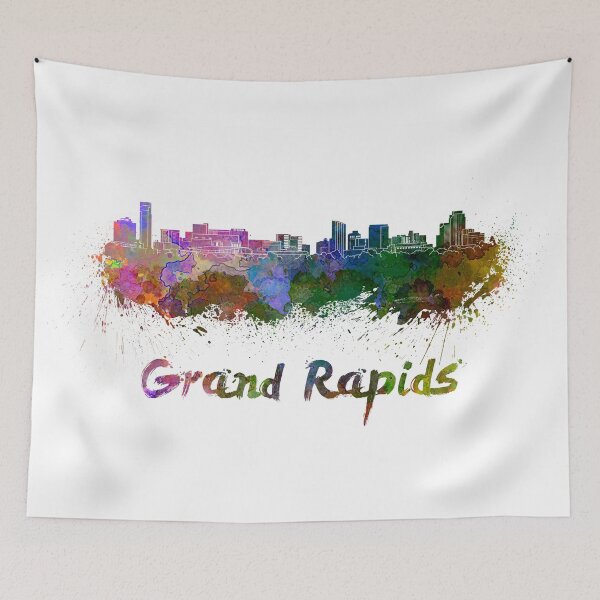 Item preview, Grand Rapids skyline in watercolor designed and sold by paulrommer.