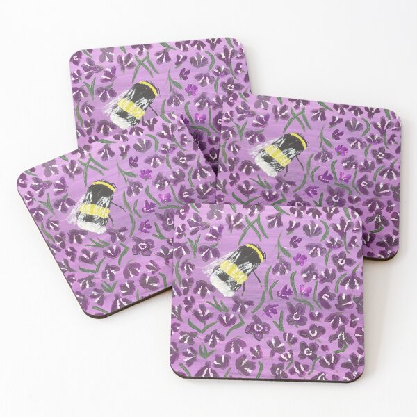 Item preview, Bumblebee on purple flowers  designed and sold by Ruth Breen Artwork .