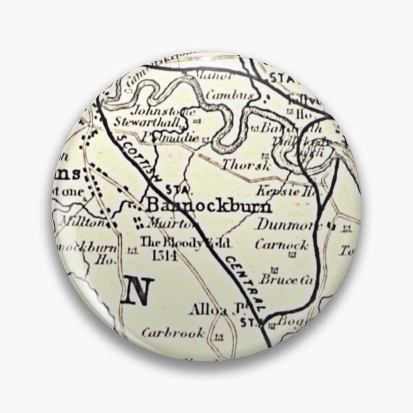 Item preview, BANNOCKBURN & surrounding area map 1898 designed and sold by yourscotland.