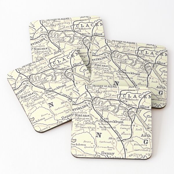 Item preview, BANNOCKBURN & surrounding area map 1898 designed and sold by yourscotland.