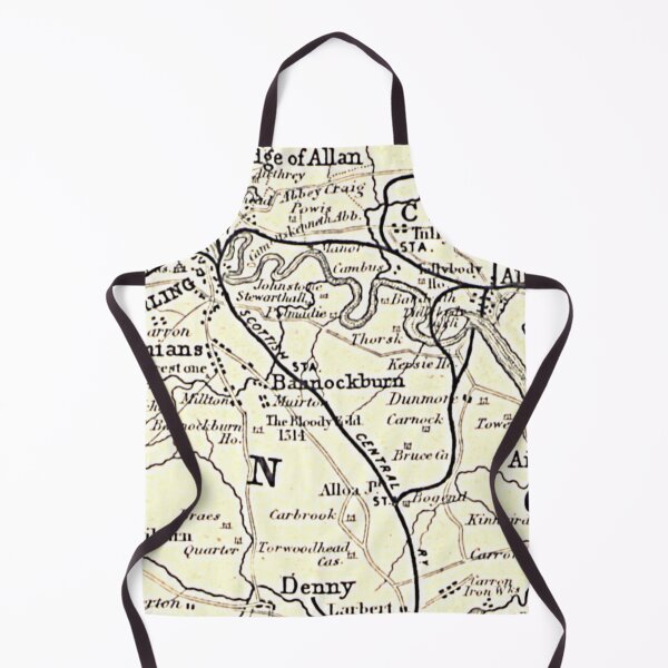 Item preview, BANNOCKBURN & surrounding area map 1898 designed and sold by yourscotland.