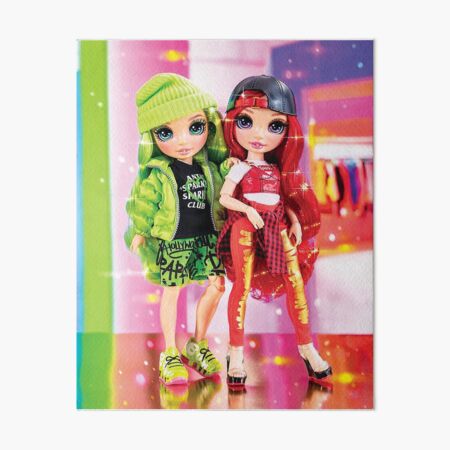 Jade Hunter and Ruby Anderson Rainbow High Dolls Art Board Print