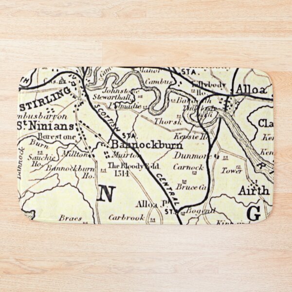 Item preview, BANNOCKBURN & surrounding area map 1898 designed and sold by yourscotland.