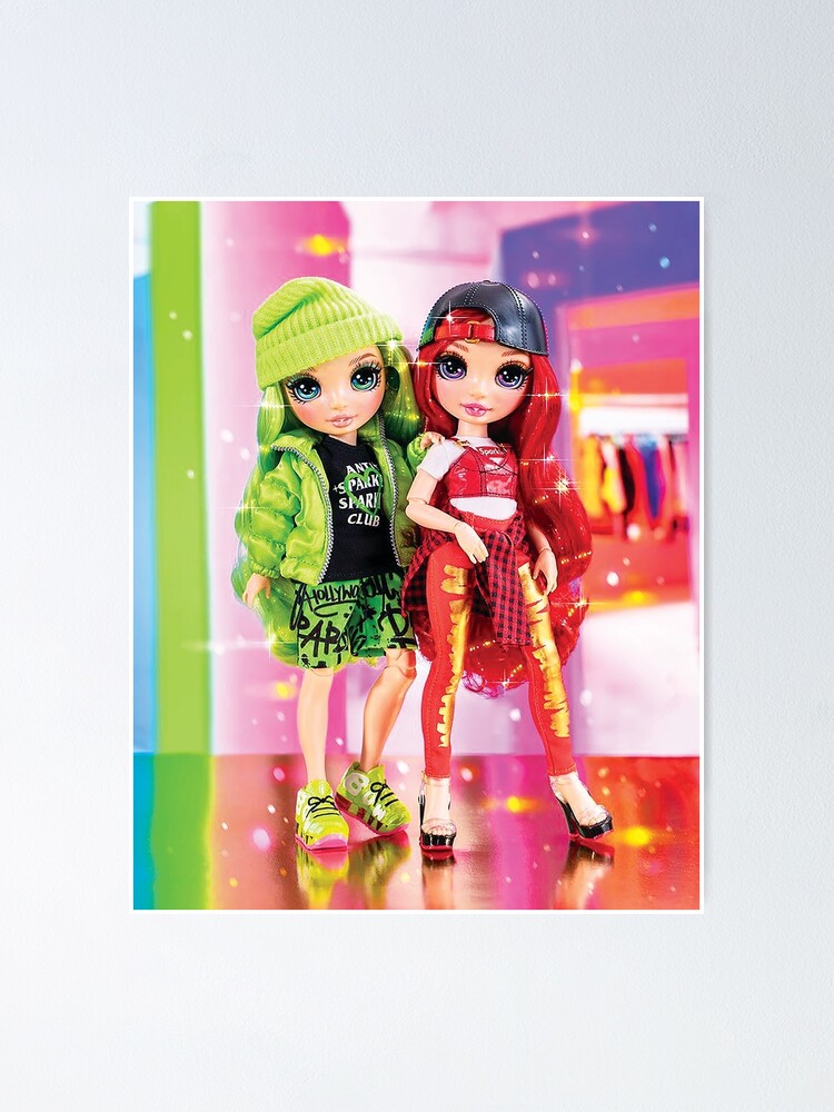 Jade Hunter and Ruby Anderson Rainbow High Dolls Postcard for