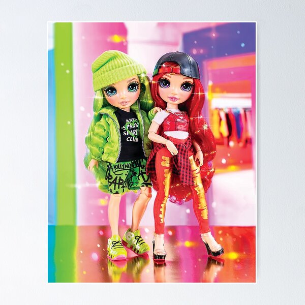 Jade Hunter and Ruby Anderson Rainbow High Dolls Tote Bag for