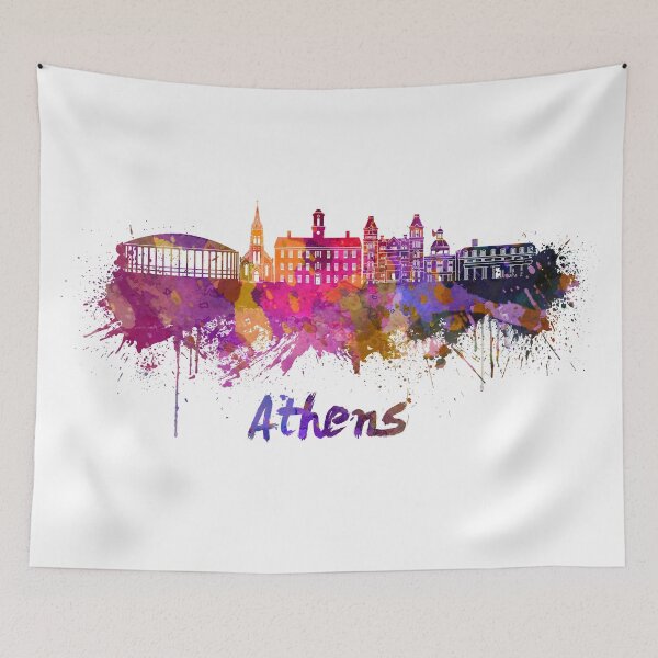 Item preview, Athens OH skyline in watercolor designed and sold by paulrommer.